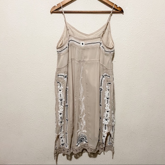 Anthropologie Maeve Embroidered Slip Dress Medium - Picture 6 of 17
